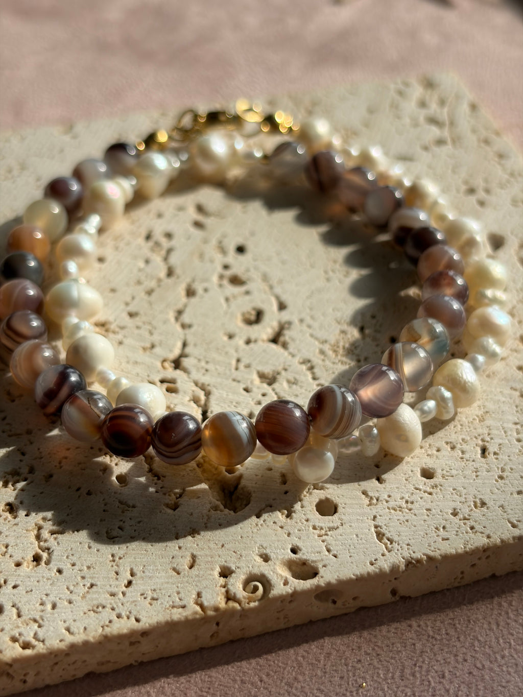 BROWN PEARL - Achat Perlenkette
