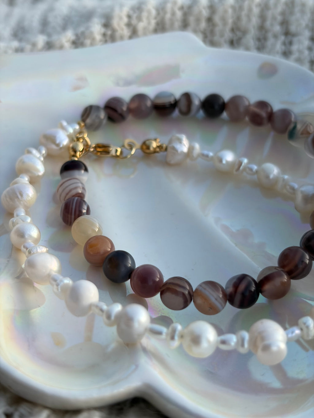 BROWN PEARL - Achat Perlenkette