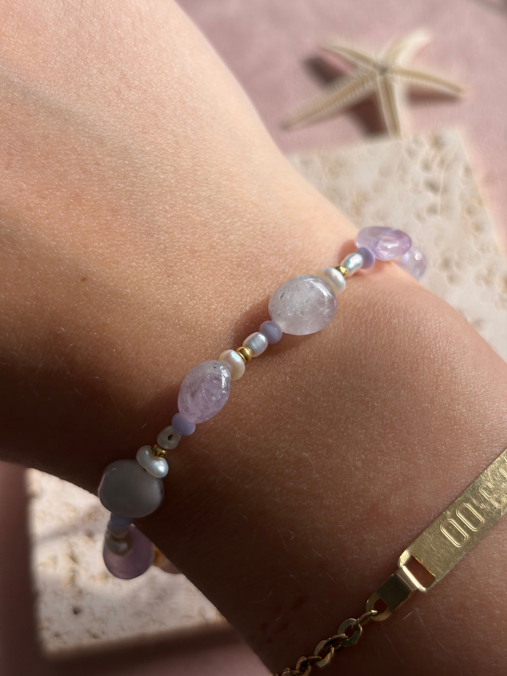 LILY - Amethyst Perlenarmband