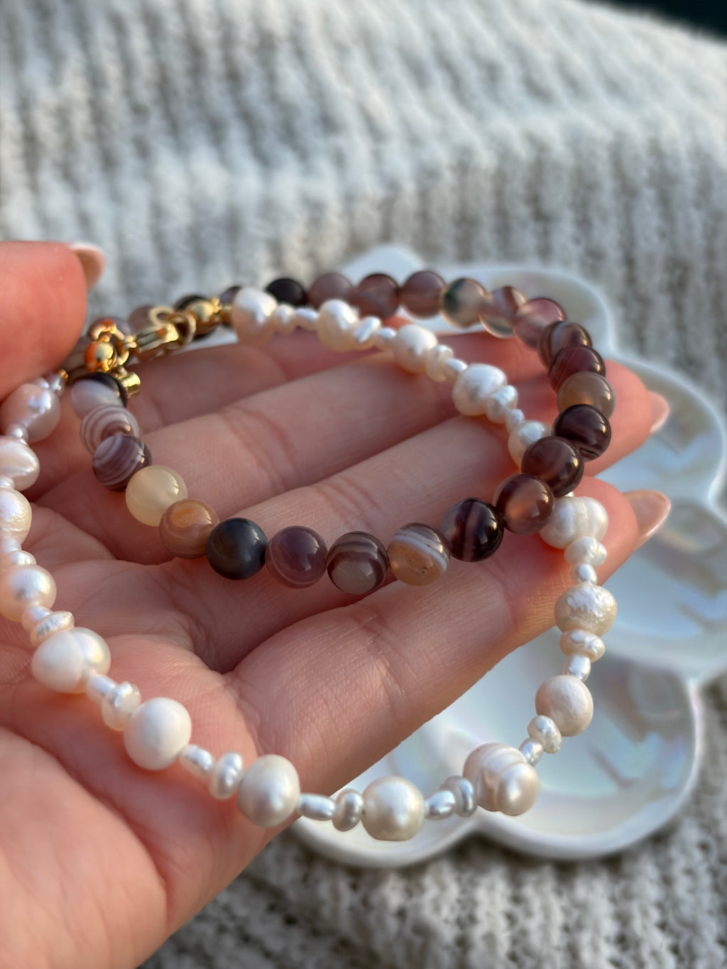 BROWN PEARL - Achat Perlenkette